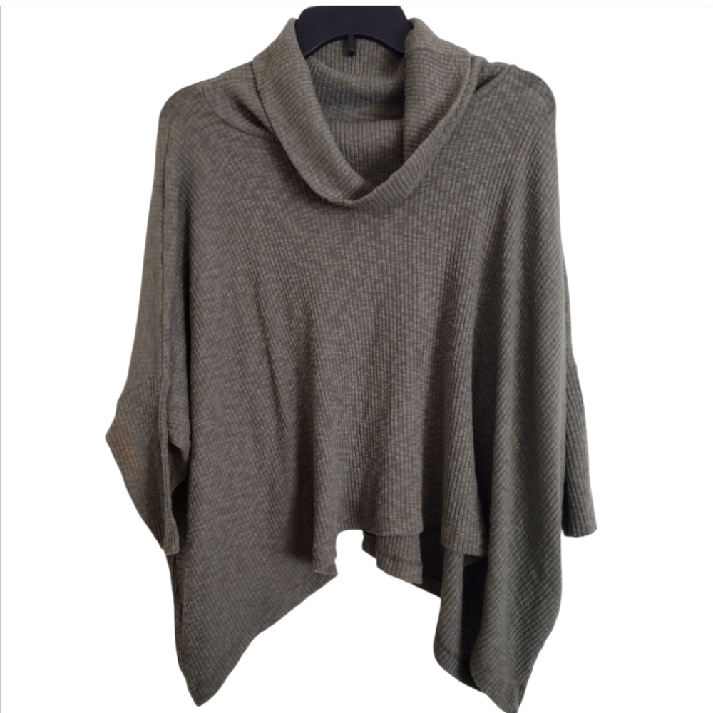 Free People Beach light olive green World Traveler cowl neck ribbed top …